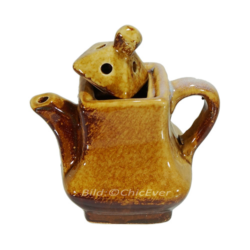 2x Duftlampen Keramik Aromalampen Duftstövchen braun 4177a